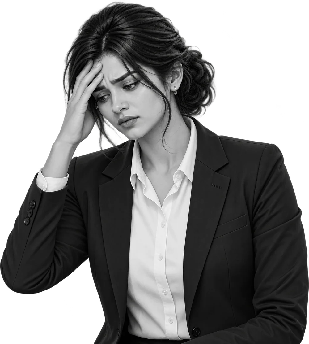 Anjali stressed at month-end payroll