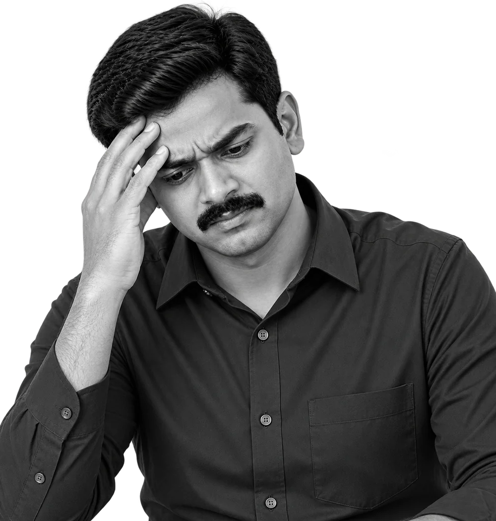 Karthik stressed during the morning bus run